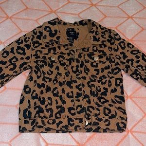 Forever 21 girls Cheetah The Print denim jacket